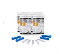 Diabetes Test Strips Blood Glucose Test Strips x 100 & Diabetes Lancets x 100, No Coding Blood Sugar Test Strips for UK Diabetics in mmol/L by GeChek2