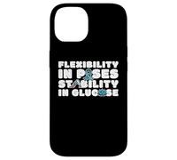 Diabetes Yoga Mindfulness Glucose Yogi Teal Ribbon Diabetic Case for iPhone 14