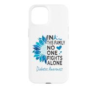 diabetic Awareness sunflower support diabetes type 1&2 Case for iPhone 15
