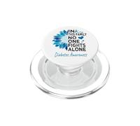 diabetic Awareness sunflower support diabetes type 1&2 PopSockets PopGrip for MagSafe