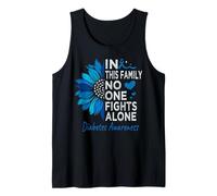 Diabetic Awareness Sunflower Support Diabetes Type 1&2 Tank Top