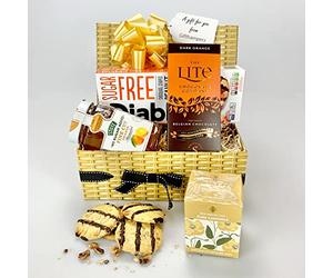 DIABETIC CHOICE - Sugar Free & No Added Sugar FOOD Hamper Biscuits Chocolate Sweet His Hers Unique Gift Diablo - Wife Husband Girlfriend Mum Dad Boyfriend Son Daughter Partner Friend Female or Male themed Unique Gift Valentine's Day, Good Luck, Mother's Day, Birthday, Get Well, Anniversary, New Home, Thank You, Easter, Sharing, Well Done Graduation, Corporate His Hers - Add personal message!