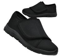 Diabetic Edema Shoes Womens Swollen Feet Adjustable Large Size Walking Shoes Extended Widths Lightweight Walking Sneakers Foot Swelling Non-Slip Shoes(Black,37/235mm)