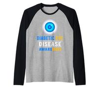 Diabetic Eye Disease Awareness - Diabetic Eye Disease Month Raglan Baseball Tee