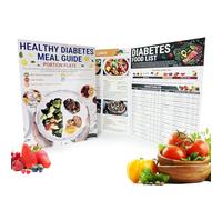 Diabetic Food Chart for Meal Planner, 3Pcs Diabetes Food List Wall Charts for Blood Sugar Control, Counts Calories, Efficient Food Planner for Your Healthy