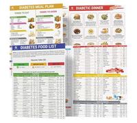 Diabetic Food list & Meal Planner, Diabetic Food Chart, 11.8x8.27in Laminated Meal Planner for Diabe-tics, Foods Nutrition Guide, Comprehensive Elimination Diet Chart for Ibs and Digestive Health