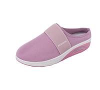 Diabetic-Friendly Backless Trainers Women Air Cushion Slip-On Walking Shoes With Extra Wide Toe Box Orthopedic Support Mules For Swollen Feet Comfortable Beach Slippers Swollen Feet Slides Shoes