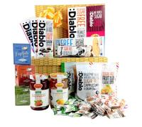 Diabetic Gift Hamper - Luxury Extra Large No Added Sugar Food Box with Biscuits, Chocolate, Sweets & Tea - Suitable for Reduced Sugar Diets