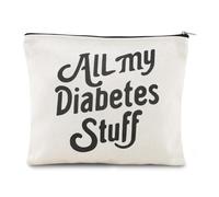 Diabetic Gifts for Dad Mom Diabetes Support Gifts Bag for Women Men All My Diabetes Stuff Care Bag Pouch for Diabetics Emergency Kit Storage Bags with Anti-loss Hand Strap