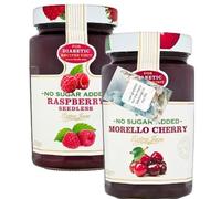 Diabetic Jam Bundle With Morello Cherry And Seedless Raspberry Flavours No sugar Added 420g (2 Pack) - By Oerich Gift