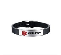 diabetic medical alert id bangles adjustable silicone band bracelets for men woman sos 8.3inch