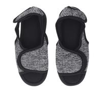 Diabetic Orthopedic Hook and Loop Adjustable Sandals Extra Wide Edema Swollen Shoes Open Toe Non-Slip Rubber Sole Breathable Footwear Walking Shoes for Swollen Arthritic Hallux Valgus Plantar Grey