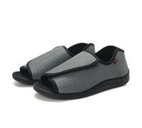 Diabetic Sandals Men women Extra Wide Fit Swollen Feet Shoes Breathable Mesh Comfort diabetic outdoor Indoors slippers (Grey, Adult, Men, 10, Numeric, UK Footwear Size System, Wide)