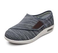 Diabetic Shoes for Men, Extra Wide Shoes Easy On and Off Strap Adjustable Lightweight Walking Mesh Breathable Wide Sneakers for Elderly, Swollen Feet, Plantar Fasciitis