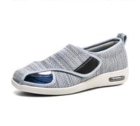 Diabetic Shoes for Men, Extra Wide Shoes Easy On and Off Strap Adjustable Lightweight Walking Mesh Breathable Wide Sneakers for Elderly, Swollen Feet, Plantar Fasciitis,39