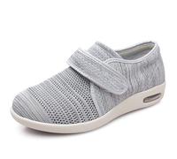 Diabetic Shoes for Men, Extra Wide Shoes Easy On and Off Strap Adjustable Lightweight Walking Mesh Breathable Wide Sneakers for Elderly, Swollen Feet, Plantar Fasciitis,37.5