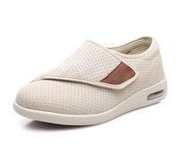 Diabetic Shoes for Men Lightweight Anti Slip Sneaker Sole, Extra Wide Width Easy On & Off Walking Sneakers with Air Cushion & Breathable Mesh