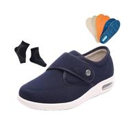 Diabetic Shoes for Men, Mens Summer Plus Size Comfortable Breathable Adjustable Diabetic Shoes, Swollen Feet Edema Boots Closure Sneakers, for Elderly, Edema Swollen Feet, Arthritis(Blue,8.5 UK)