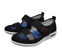 Diabetic Shoes for Women Bunions Orthopedic Adjustable Extra Wide Men Shoes for Older Swollen Feet Loose Shoes for Arthritis Edema Swollen Foot Health Shoes (Dark Grey Blend 37.5EU) (Black 39 M E