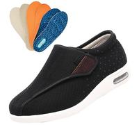 Diabetic Shoes for women with Swollen Feet Shoes for Arthritis in the Feet Mens Orthopedic Trainers Wide Fitting Mens Shoes Mens Womens Adjustable Edema Swollen Slippers ( Color : Black , Size : 40 EU