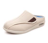 Diabetic Slippers for Men, Comfortable Adjustable Closure, Anti-Slip Orthopedic Extra Wide Shoes for Swollen Feet and Edema