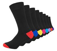 Diabetic Socks For Men, Breathable Soft Grip Comfortable Loose Top Non Elastic Socks, Patterned Rich Cotton Plain Heel & Toe Sock Everyday Casual Wear Size Uk 6-11 (Toe & Heel, 3 Pairs)