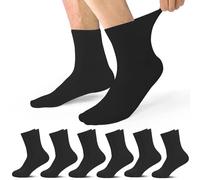 Diabetic Socks Men 6 Pairs Gentle Grip Socks Non Elastic Socks for Men Women Comfortable Socks for Swollen Feet UK 9-11