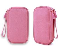 Diabetic Supplies Bag Travel Case Organizer for Insulin Pens, Blood Sugar Test Strips, Glucose Meter, Lancets, Lancing Device, Needles, Syringes, Alcohol Wipes, Diabetes Testing Kit Case (Pink)