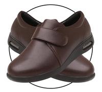 Diabetic Trainers for Men Extra Wide Mens Wide Toe Walking Shoes Fitting Diabetic Orthopedic Mens Mens Edema Swollen Shoes Women Wide Feet Shoes (Color : Brown, Size : 10.5 UK)