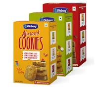 diabexy Cookies Combo (Almond, Coconut & Chocolate) Sugar Control for Diabetes 200 gm Each (Pack of 3) Snacks Gift Pack