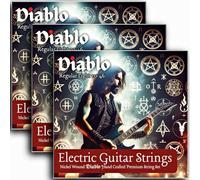 Diablo 10-46 Light Electric Guitar Strings, Nickel Wound 3-Pack (10s) 10-46 Gauge