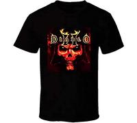 Diablo 2 Game Poster Blizzard Copy Black Tees T-Shirt Clothing (Small)