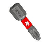 Diablo #2 Reduced Phillips Drive Bits for Drywall for Fastening Screws and Nuts - MaxTorque Zone, Impact Strong, 1/4" Hex Shank, PHR2 Screwdriver Head - 1" Length, 25-Pack - DPH2R1P25