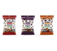 Diablo 3-in-1 No Added Sugar Chocolate Treats - Sweetened with Stevia, Low Sugar Chocolate Nuts Snack Mix - Great for Gift Hampers, Holidays, Birthdays & Christmas - 40g Pack of 3