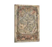 Diablo 4 Poster Game Poster Map Poster Cool Artworks Painting Wall Art Canvas Prints Hanging Picture Posters 16x24inch(40x60cm)