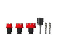 Diablo 6 pc Steel Demon Carbide Teeth Hole Cutter Set - Long Life, Burr-Free Drilling - 7/8", 1-1/8", 1-3/8" Cups, Snap-Lock Plus Mandrel - DHS06CFS