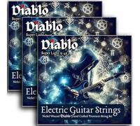 Diablo 9-42 Super Light Electric Guitar Strings, Nickel Wound 3-Pack (9s) 9-42 Gauge
