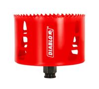 Diablo Bi-Metal Hole Saw for Wood, Metal and Plastics, 4" Diameter | 2-3/8" Length, Snap-Lock Plus Mandrel System, Variable Tooth Design, Tool-Free Plug Ejection - DHS4000W12