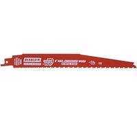 Diablo Bi-Metal Reciprocating Saw Blade for Nail-Embedded Wood - Variable Tooth - 9" Length, 4/6 TPI, 25-Pack - DS0912BW25