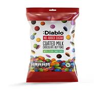 Diablo Coated Milk Chocolate Buttons | No Added Sugar | Sweetened with Stevia | Perfect for Gifting | 40g (Pack of 2)