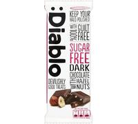 Diablo Dark Chocolate with Hazelnuts, Sugar-Free Chocolate Bar, 1 x 85g