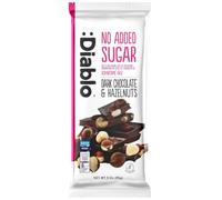 Diablo Dark Chocolate with Hazelnuts, Sugar-Free Chocolate Bar, 1 x 85g | Rich Cocoa Flavour, Ideal for Birthdays, Valentines, Anniversaries, Gift Baskets and Hampers, Individually Wrapped