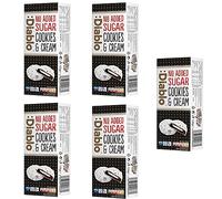 Diablo Dark Cookies With Milk Cream Filling Covered in White Glaze |No Added Sugar | Sweetened with Maltitol | Perfect for Gifting | 128g (Pack Of 5)
