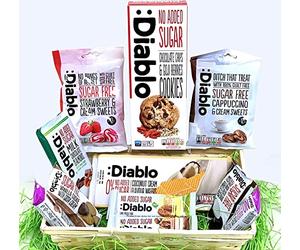 Diablo Diabetic 0 Sugar Hamper Box Sweets Cake Cookies Bar Bars Present Set Snack Sweet Basket