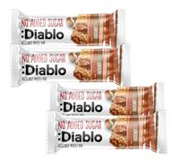 Diablo Hazelnut Muesli Bar - No Added Sugar Healthy Snacks & Breakfast Bar Sweetened with Maltitol, Low Sugar Snacks Food, Great for Gifting, Work, School, or Travel - 30g Each (Pack of 4)