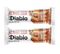 Diablo Hazelnut Muesli Bar | No Added Sugar | Sweetened with Maltitol | Breakfast Bars | 1 Bar 30g (Pack Of 2, Hazelnut)