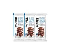 Diablo Milk Chocolate - Maltitol Sweetened, Gluten Free No Added Sugar Chocolate Bar - Hamper Available, Celebrate any Occasion, Birthdays, Valentines, Anniversary, Perfect for Gifting - 85g - 3 Packs
