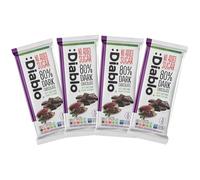 Diablo No Added Sugar 80% Dark Chocolate - No Added Sugar Chocolate Bar, Sweetened with Stevia, Gluten Free, Ideal for Any Occasion, Birthdays, Valentines, or Gift Hampers, 75g (Pack of 4)