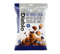Diablo No Added Sugar Candy - Retro Chocolate Filled Butter Sweets Sweetened with Maltitol, Sugar-Free Treats for All Occasions, Ideal for Gift Boxes, Mother’s Day & Father’s Day - 75g, Pack of 1