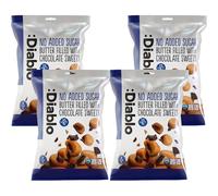 Diablo No Added Sugar Candy - Retro Chocolate Filled Butter Sweets Sweetened with Maltitol, Sugar-Free Treats for All Occasions, Ideal for Gift Boxes, Mother’s Day & Father’s Day - 75g, Pack of 4